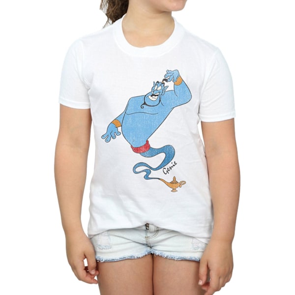 Disney Girls Aladdin Classic Genie Bomull T-shirt 5-6 år Vit White 5-6 Years