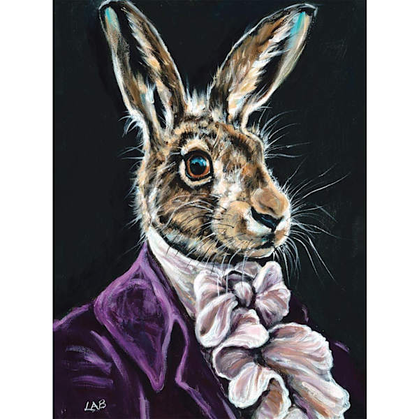 Louise Brown Leopold Canvas Print 80cm x 60cm Svart/Lila/Brun Black/Purple/Brown 80cm x 60cm