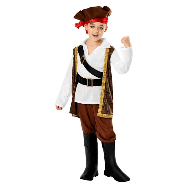 Bristol Novelty Barnkostym för barn/barn 7-8 år Vit/Brun White/Brown 7-8 Years