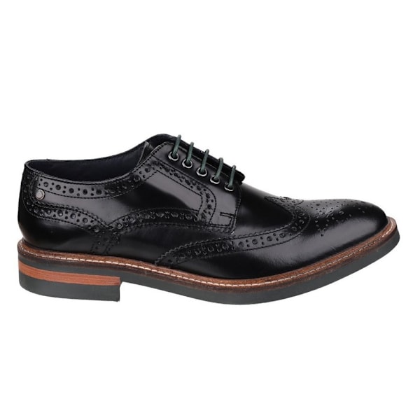 Base London Woburn Hi Shine Läder Brogue Sko 8 UK Svart Black 8 UK