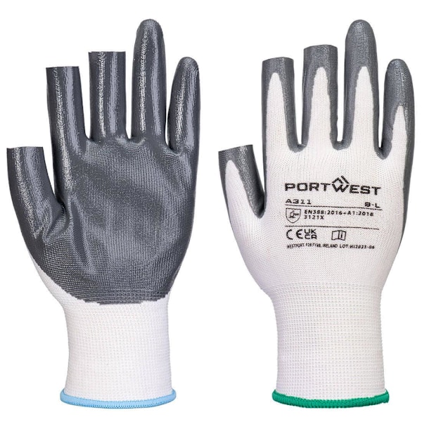 Portwest A311 Nitril 3 Fingerlösa Handskar (12-pack) XS Vit/ White/Grey XS