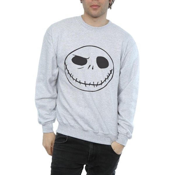 Disney Herr Nightmare Before Christmas Jack´s Big Face Sweatshirt Sports Grey M