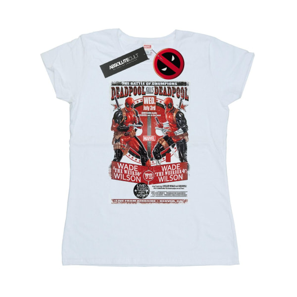 Marvel Dam/Ladies Deadpool Kills Deadpool bomull T-shirt SW White S