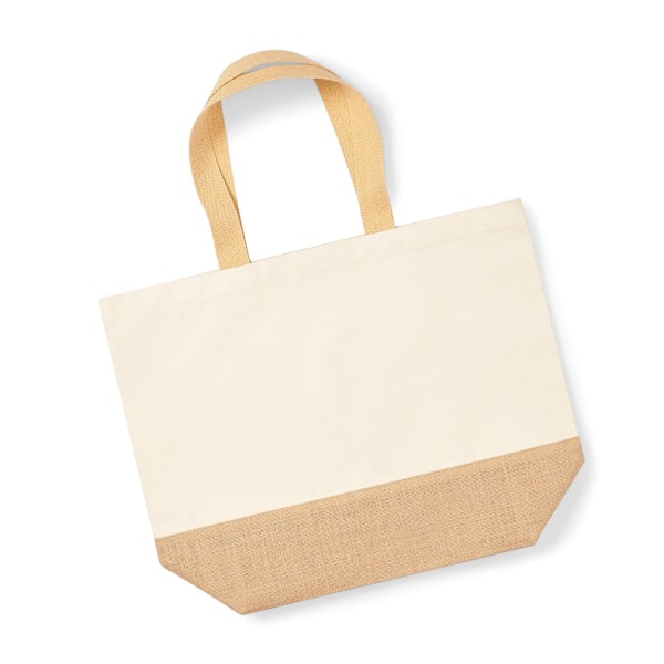 Westford Mill Jute Base Canvas Tote XL One Size Natural Natural One Size