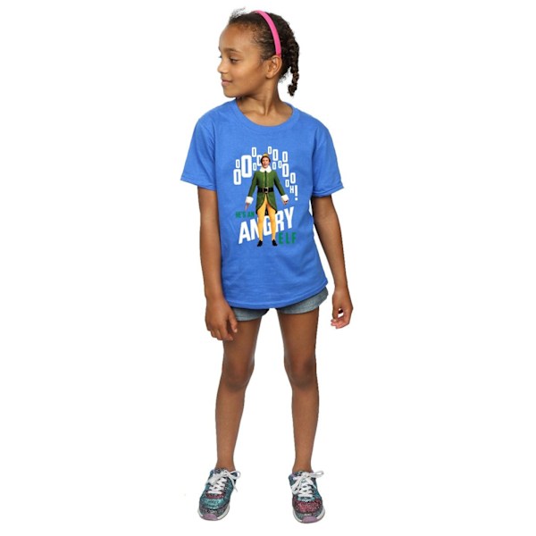 Elf Girls Angry Elf Bomull T-shirt 12-13 år Kunglig Blå Royal Blue 12-13 Years