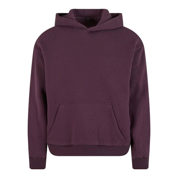 Build Your Brand Unisex Vuxen Fluffig Pullover Hoodie S Plommonlila Plum Purple S