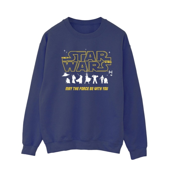 Star Wars Dam/Dam Silhouettes Force Sweatshirt XXL Navy B Navy Blue XXL