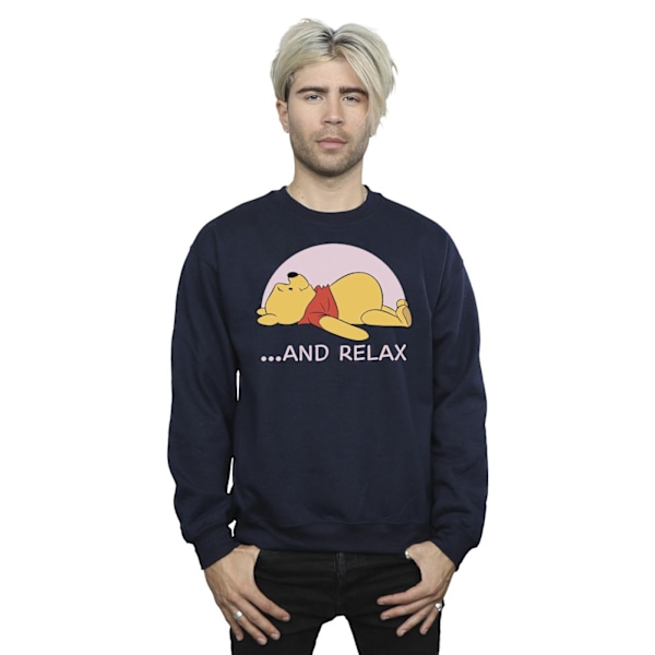 Disney Winnie The Pooh Relax Sweatshirt M Marinblå Navy Blue M