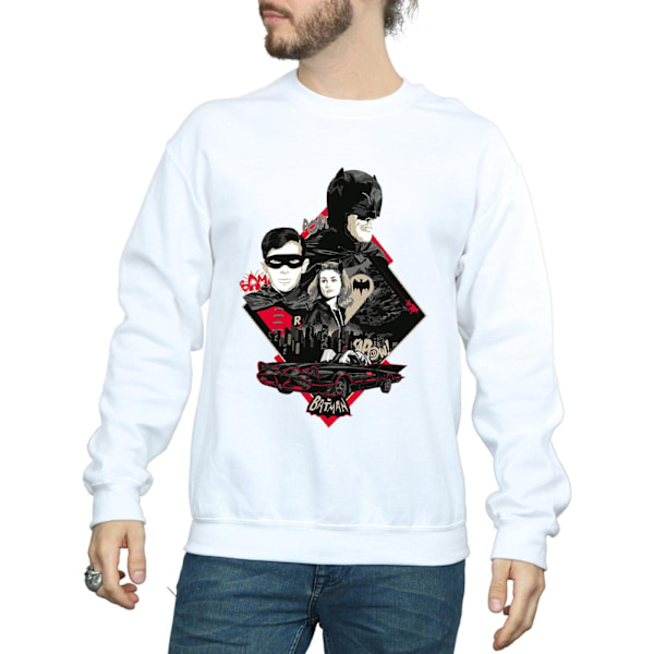 DC Comics Herr Batman TV-serie Karaktär Skyline Sweatshirt S White S