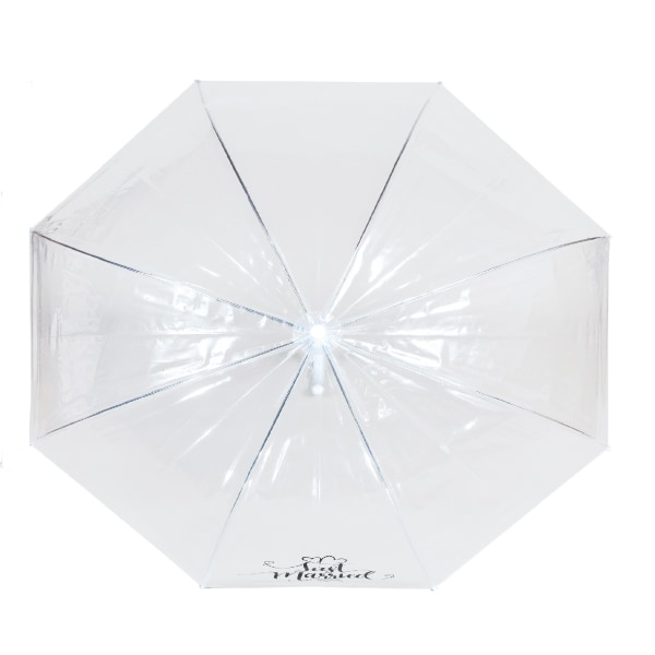 X-Brella Just Married Dome Paraply One Size Klar/Vit Clear/White One Size