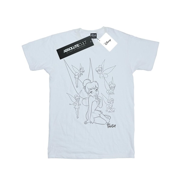 Disney Dam/Damer Tinker Bell Collage Sketch Bomull Boyfriend White 5XL