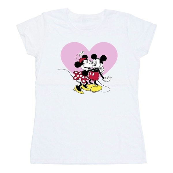 Disney Dam/Kvinnor Mickey Mouse Kärleksspråk Bomull T-shirt White XL