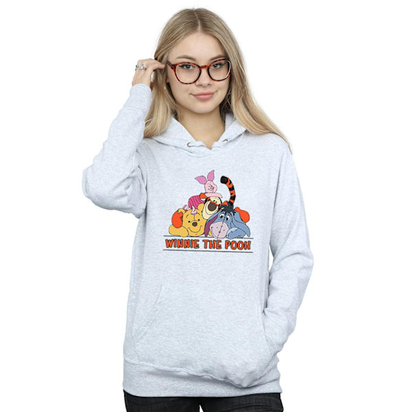 Disney Dam/Kvinnor Winnie The Pooh Grupp Hoodie XXL Sports Grå Sports Grey XXL
