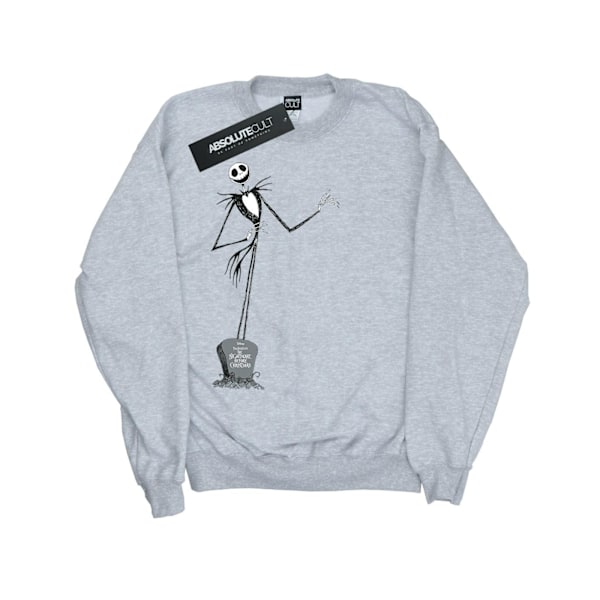 Disney Girls Nightmare Before Christmas Jack Pose Sweatshirt 9- Sports Grey 9-11 Years