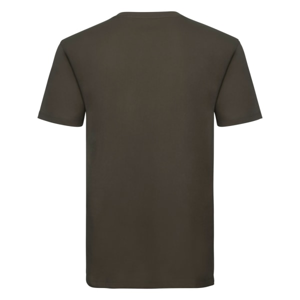 Russell Mens Authentic Pure Organic T-Shirt 3XL Dark Olive Dark Olive 3XL