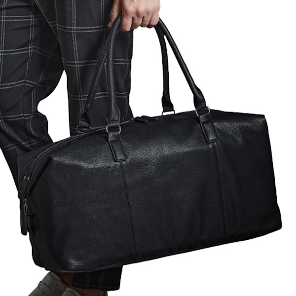 Quadra NuHude Faux Läder Weekender Holdall Väska (2-pack) På Black One Size