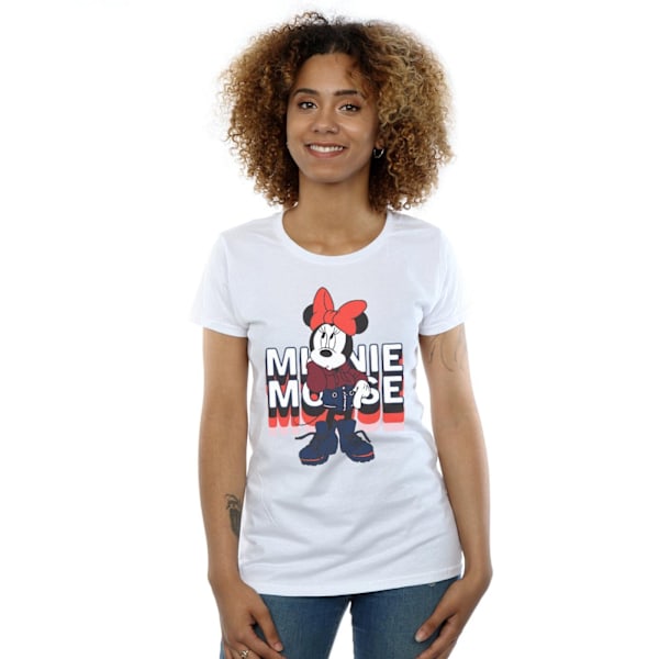 Disney Dam/Kvinnor Minnie Mouse I Hoodie Bomull T-Shirt L Vit White L