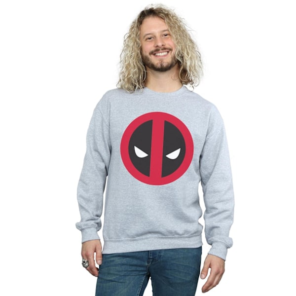 Marvel Deadpool Stor Ren Logotyp Sweatshirt 3XL Sports Grå Sports Grey 3XL
