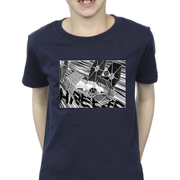 Star Wars Boys Anime Plane T-Shirt 9-11 år Marinblå Navy Blue 9-11 Years