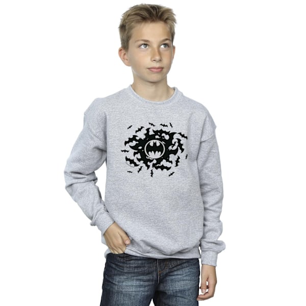 DC Comics Boys Batman Bat Swirl Sweatshirt 12-13 år Sports G Sports Grey 12-13 Years