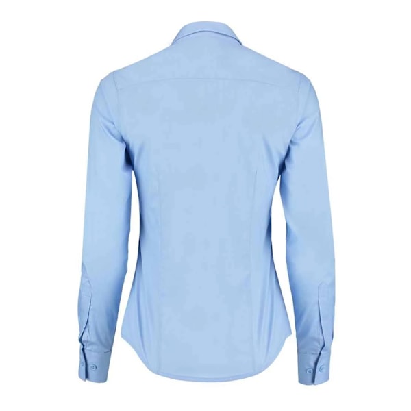 Kustom Kit Dam/Kvinnor Långärmad Skräddarsydd Poplinskjorta 10 L Light Blue 10