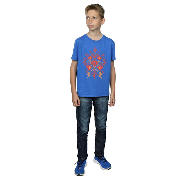 Harry Potter Pojkar Jul Fair Isle T-shirt 7-8 År Royal B Royal Blue 7-8 Years