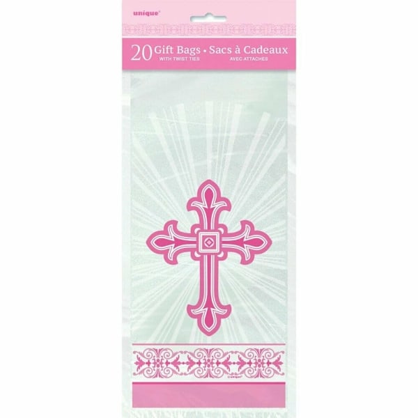 Unik Party Radiant Cross Cellofan Presentpåse (20-pack) En Pink One Size