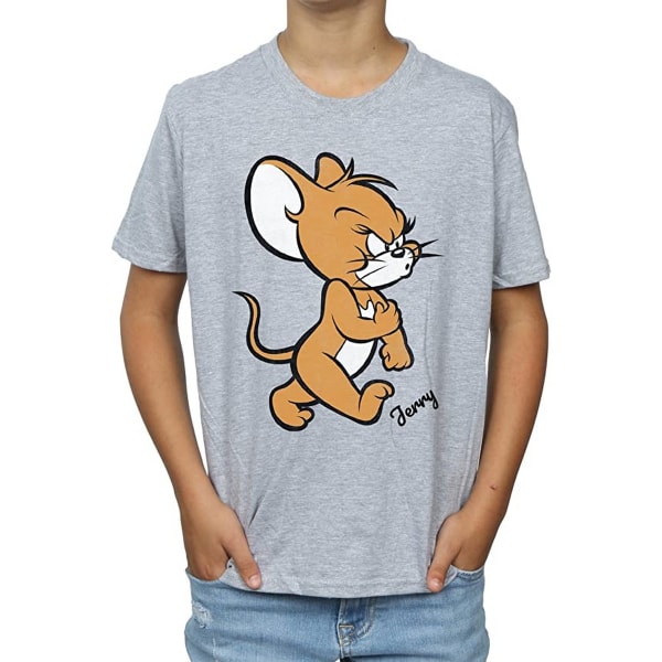 Tom och Jerry Boys Angry Mouse T-shirt 9-11 Years Sports Grey Sports Grey 9-11 Years