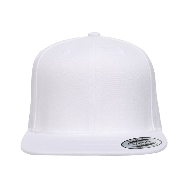 Yupoong Mens The Classic Premium Snapback Cap One Size Vit White One Size
