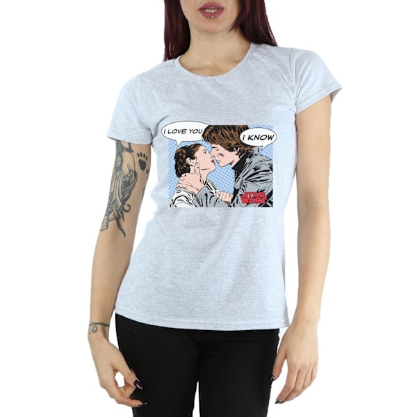 Star Wars Dam/Damer Han Solo Och Prinsessan Leia Kärlek Bomull Heather Grey XXL
