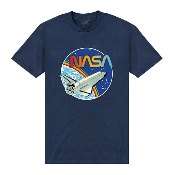 NASA Unisex Vuxen Regnbåge T-shirt L Marinblå Navy Blue L