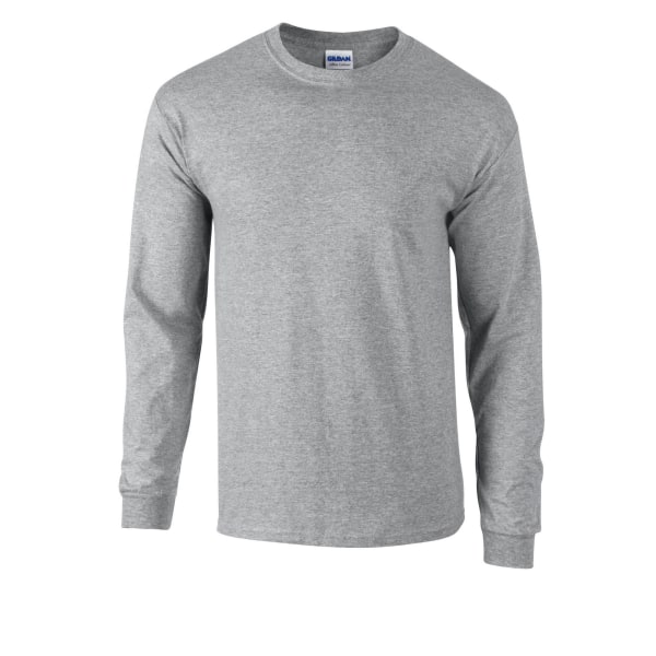 Gildan Unisex Adult Ultra Cotton Long-Sleeved T-Shirt 3XL Sport Sports Grey 3XL