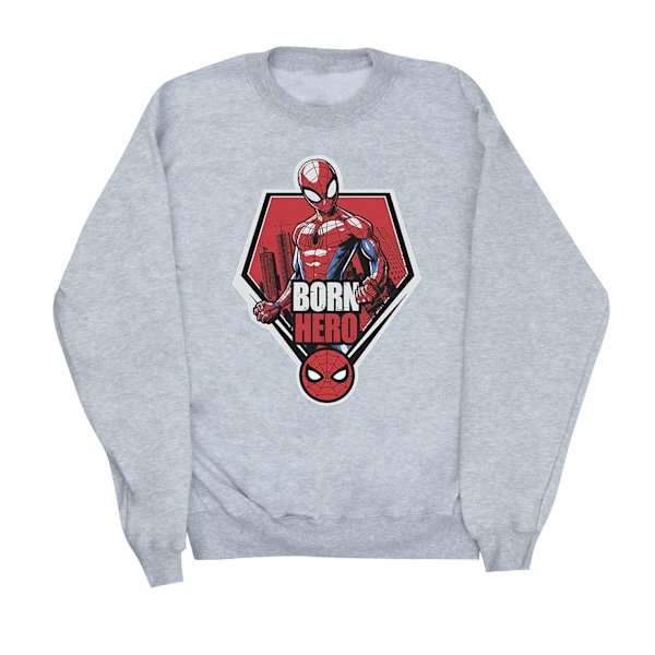 Marvel Dam/Kvinnor Spider-Man Born Hero Sweatshirt M Heather Heather Grey M