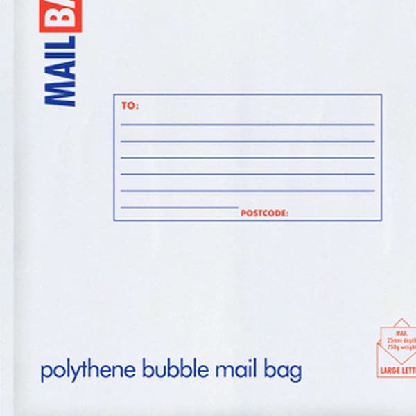 County Stationery Polythene Bubble Envelope Mail Bags (Förpackning med White Medium