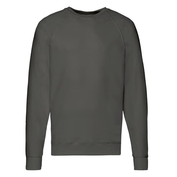 Fruit of the Loom Lätt Raglan Tröja för Herr M Ljus Grafit Light Graphite M