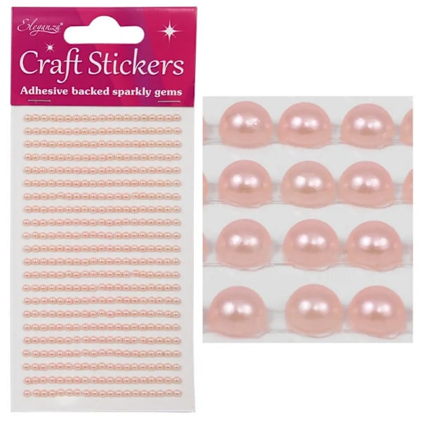 Oaktree Eleganza Pärlstickers En Storlek Rosa Pink One Size