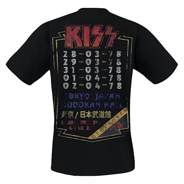 Kiss Unisex Adult Destroyer Tour 78 T-shirt XL Svart Black XL