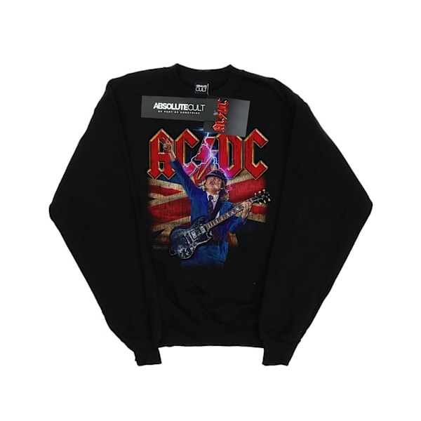 AC/DC Dam/Kvinnor Angus Union Flag Lightning Sweatshirt M Bla Black M