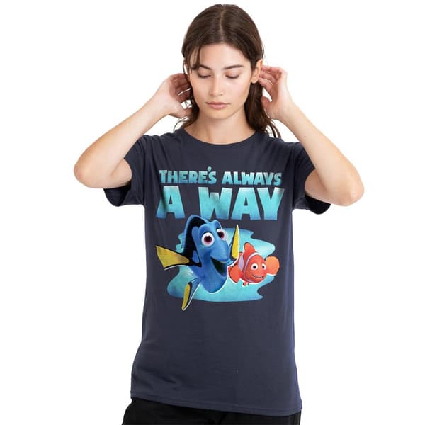 Hitta Nemo Dam T-shirt \"There's Always A Way Dory\" S Deep Navy S