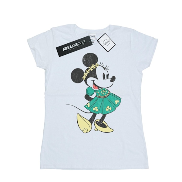 Disney Dam/Dam Minnie Mouse St Patrick´s Day Kostym Bomull T-Shirt L Vit White L