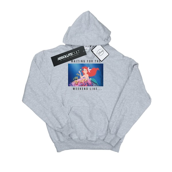 Disney Princess Ariel Dam Hoodie för män - Väntar på helgen - M - Sports Grey Sports Grey M