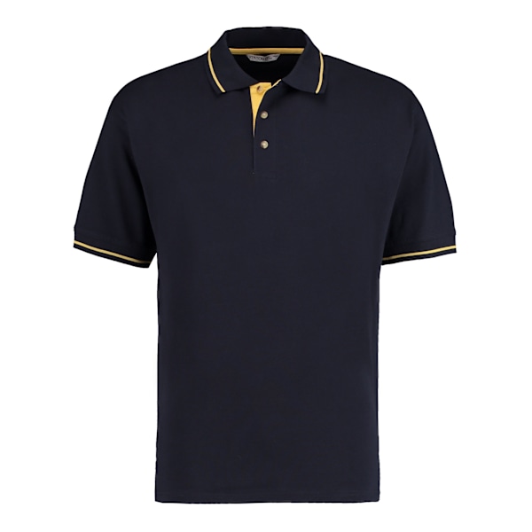 Kustom Kit Herr St Mellion Klassisk Poloskjorta XL Marinblå/Solgul Navy/Sun Yellow XL