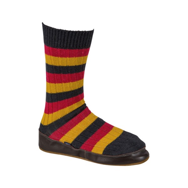 Black & Blue 1871 Mohicans Slipper Socks för män 11 UK Svart/Röd/Y Black/Red/Yellow 11 UK