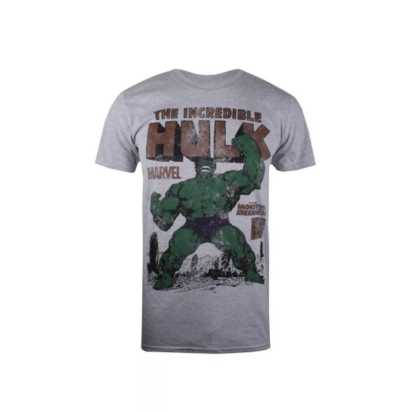 Hulk Mens Rage Marl T-Shirt S Grå Marl Grey Marl S