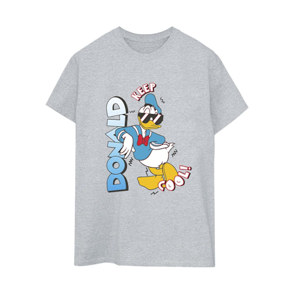 Disney Dam/Kvinnor Kalle Anka Cool Cotton Boyfriend T-Shirt Sports Grey XXL