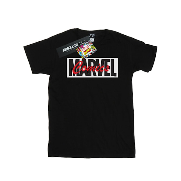 Marvel Boys Red Font Logo T-Shirt 5-6 år Svart Black 5-6 Years