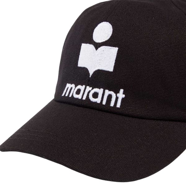 Isabel Marant Dam/Dam Tyron Broderad Logotyp Bomullsbaseboll Black M