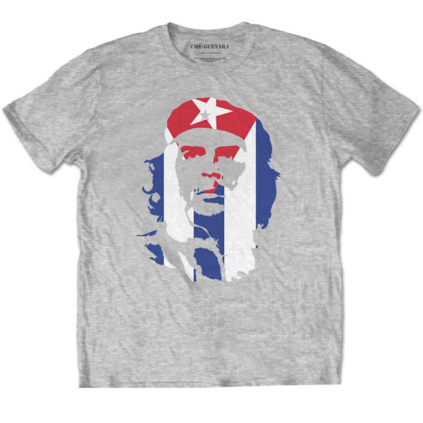 Che Guevara Unisex Vuxen Stjärnor & Ränder T-Shirt L Grå Grey L