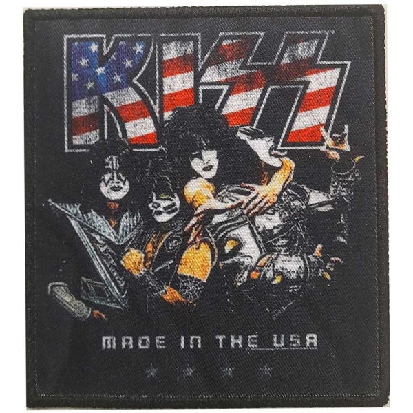 Kiss Made In the USA Iron On Patch One Size Black Black One Size