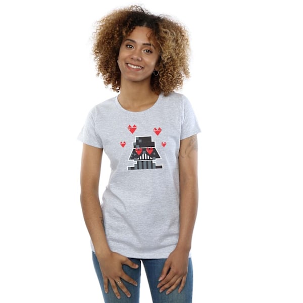 Star Wars Dam/Damer Valentines Vader In Love Bomull T-shirt Sports Grey S